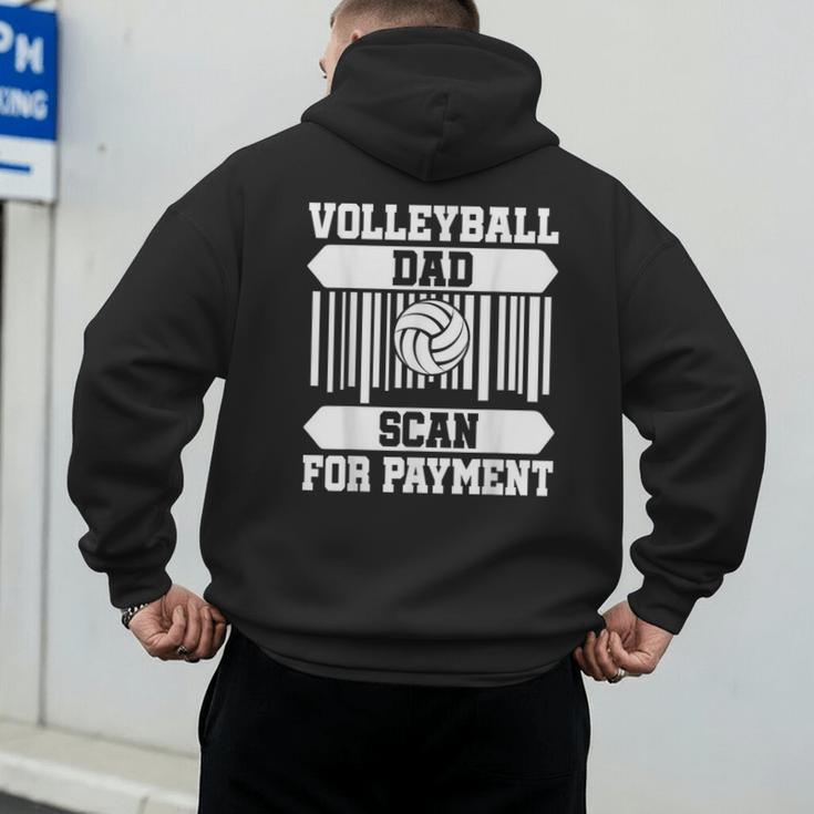 Proud Volleyball Dad Father's Day Men's Hoodie Back Print