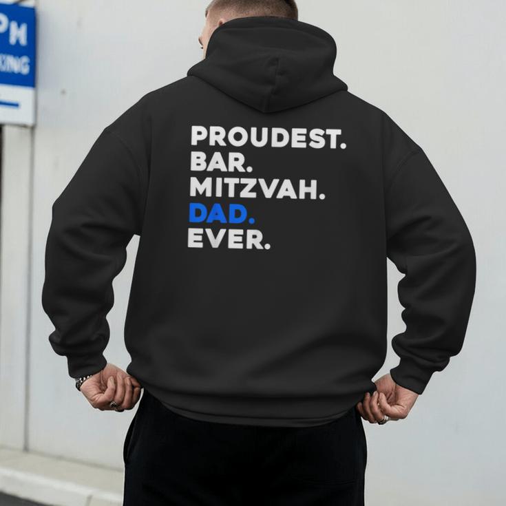 PROUDEST BAR MITZVAH DAD EVER Jewish BOY Celebration Men's Hoodie Back Print PROUDEST BAR MITZVAH DAD EVER Jewish BOY Celebration Men's Hoodie Back Print