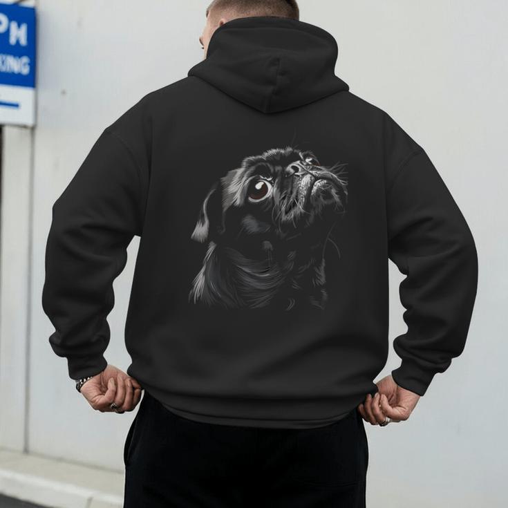 Pug For Dog Mom Dad Cute Pug Men Women Kids Men's Hoodie Back Print