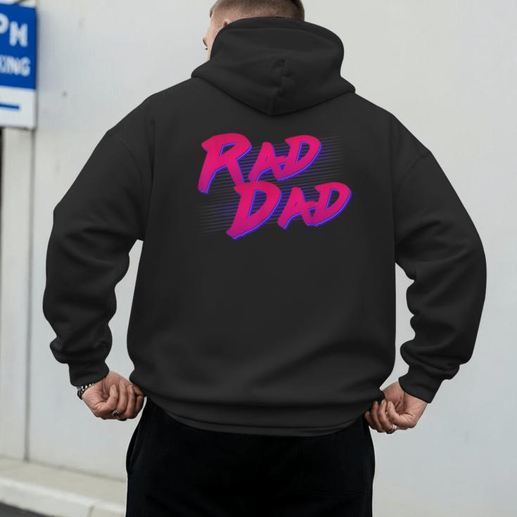 Rad Dad Retro Men's Hoodie Back Print