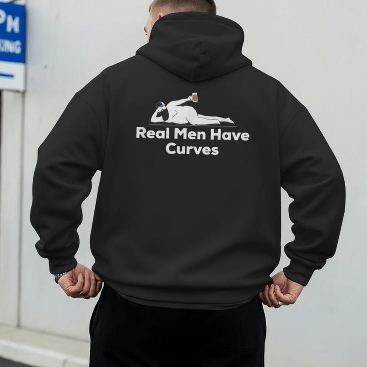 Real Men Have Curves Dad Body Men's Hoodie Back Print