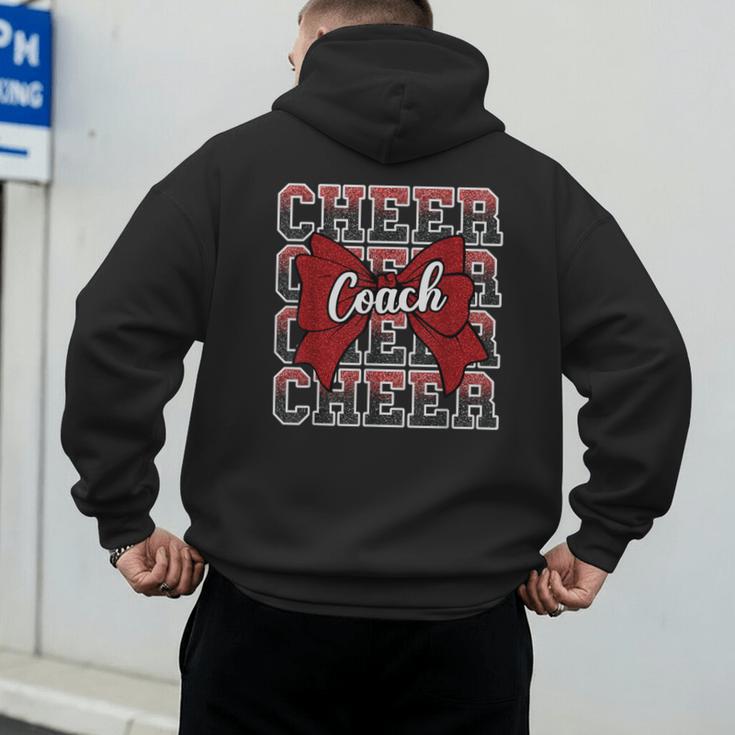 Red Sport Loud Proud Cheer Coach Dad Father's Day Men's Hoodie Back Print