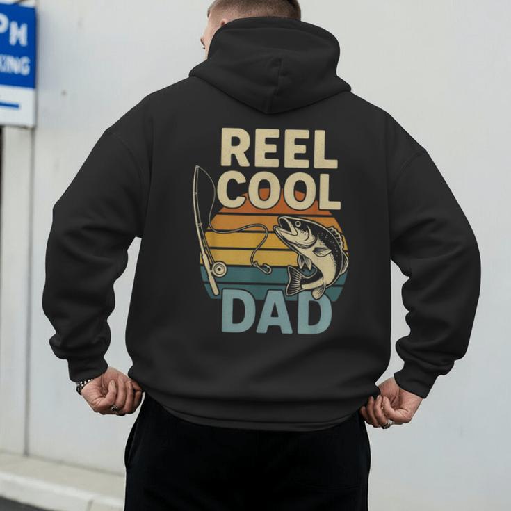 Reel Cool Dad Fathers Day Fishing Outdoors Men's Hoodie Back Print Reel Cool Dad Fathers Day Fishing Outdoors Men's Hoodie Back Print
