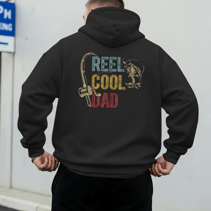 Reel Cool Dad Fishing Shirt Father's Day Fisherman Men's Hoodie Back Print