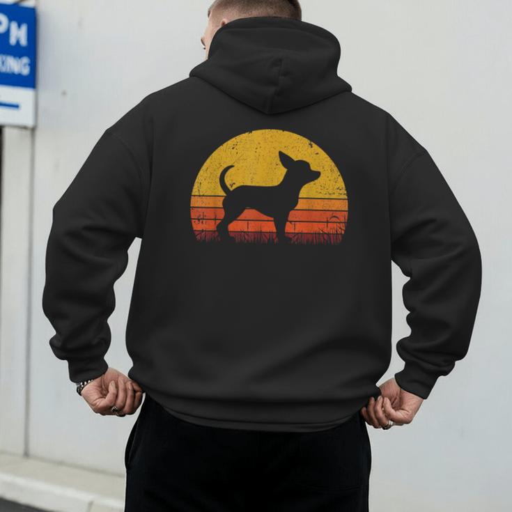 Retro Chihuahua Men Women Dog Mom Dad Chihuahua Men's Hoodie Back Print
