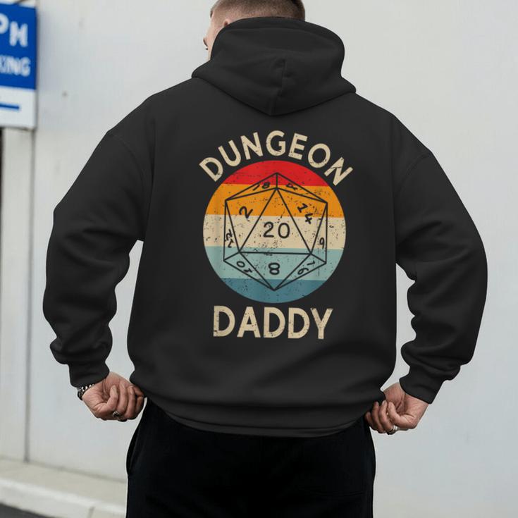 Retro Dungeon Daddy Fathers Day Men's Hoodie Back Print