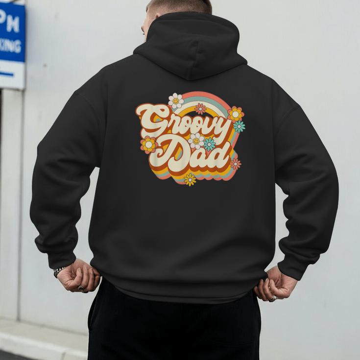 Retro Groovy Dad Family Birthday 60s 70s Hippie Costume Men's Hoodie Back Print