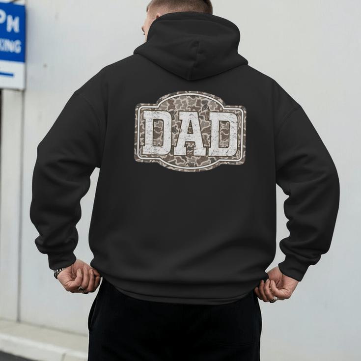 Retro Old Camo Dad Camouflage Hunting Season Father's Day Men's Hoodie Back Print Retro Old Camo Dad Camouflage Hunting Season Father's Day Men's Hoodie Back Print