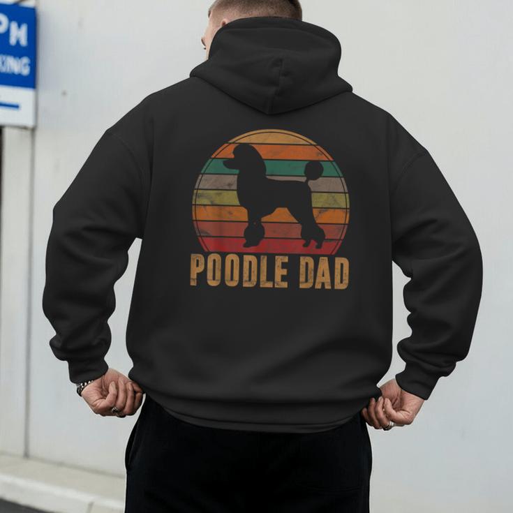 Retro Poodle Dad Dog Owner Pet Poodle Father Men's Hoodie Back Print