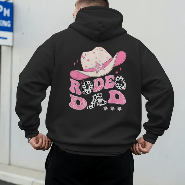 Rodeo Dad Pink Cowgirl 1St Birthday Family Matching Men's Hoodie Back Print