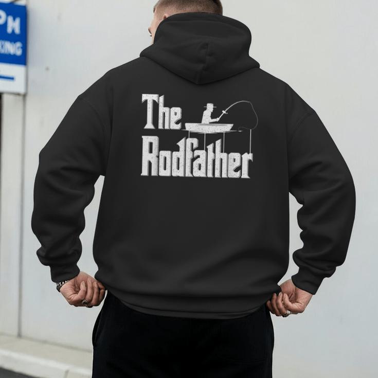 The Rodfather Fishing Dad Men's Hoodie Back Print