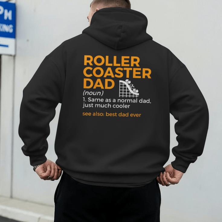 Roller Coaster Dad Definition Best Dad Ever Men's Hoodie Back Print