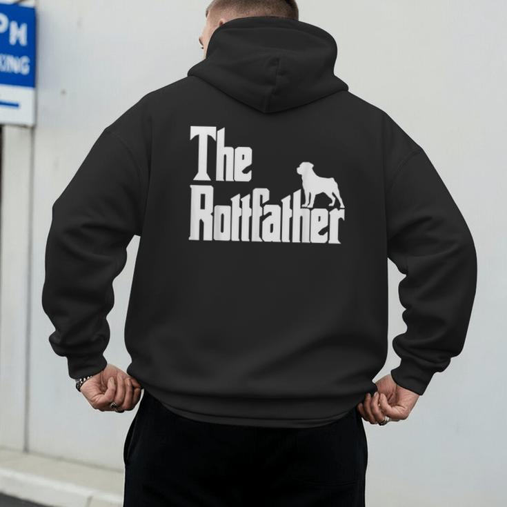 The RottFather Rottweiler Dad Shirt Men Men's Hoodie Back Print