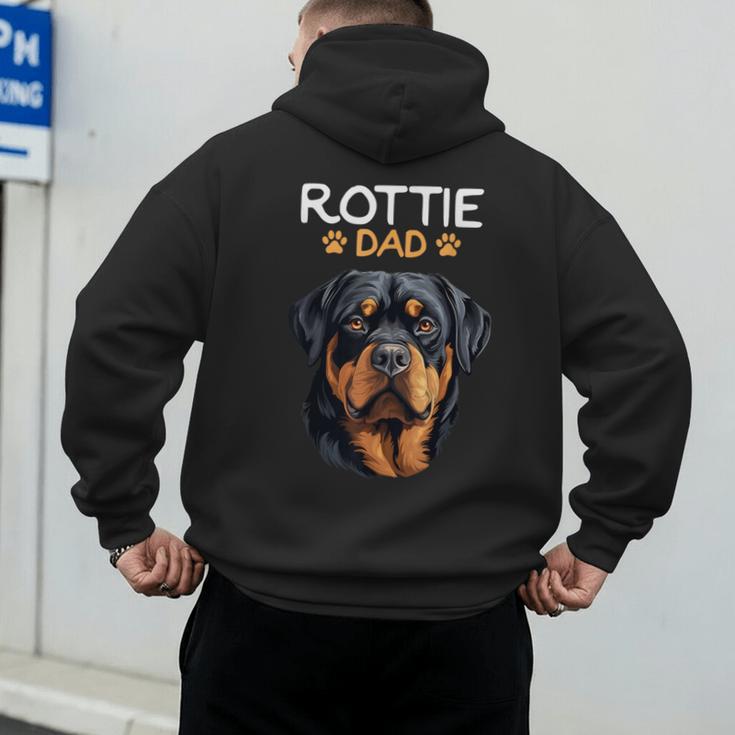 Rottie Dad Rottweiler Dog Men's Hoodie Back Print