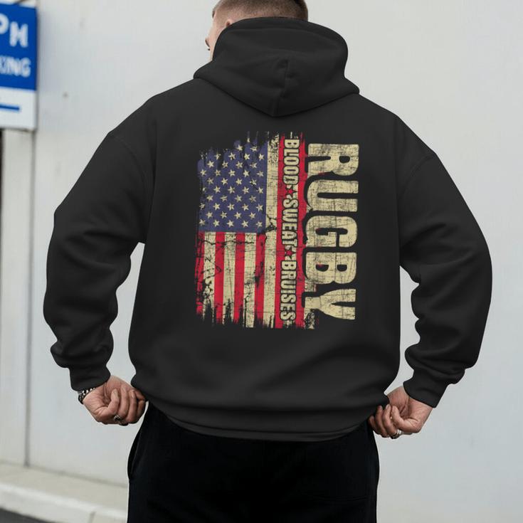 Rugby Blood Sweat Bruises Rugby Player Coach Dad Mom Men's Hoodie Back Print Rugby Blood Sweat Bruises Rugby Player Coach Dad Mom Men's Hoodie Back Print