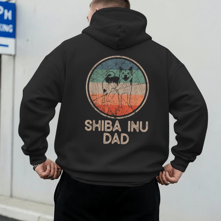 Shiba Inu Dog Vintage Shiba Inu Dad Men Women Men's Hoodie Back Print