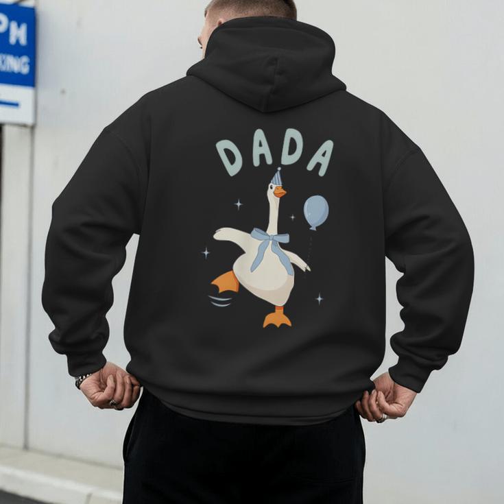 Silly Dada Silly Goose Mom Birthday Family Matching Party Men's Hoodie Back Print