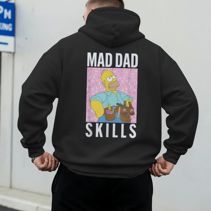 The Simpsons Father's Day Mad Dad Skills Homer Poster Men's Hoodie Back Print