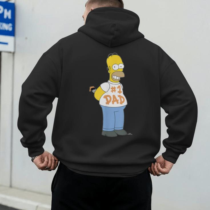 The Simpsons Homer Number 1 Dad Father's Day V2 Men's Hoodie Back Print