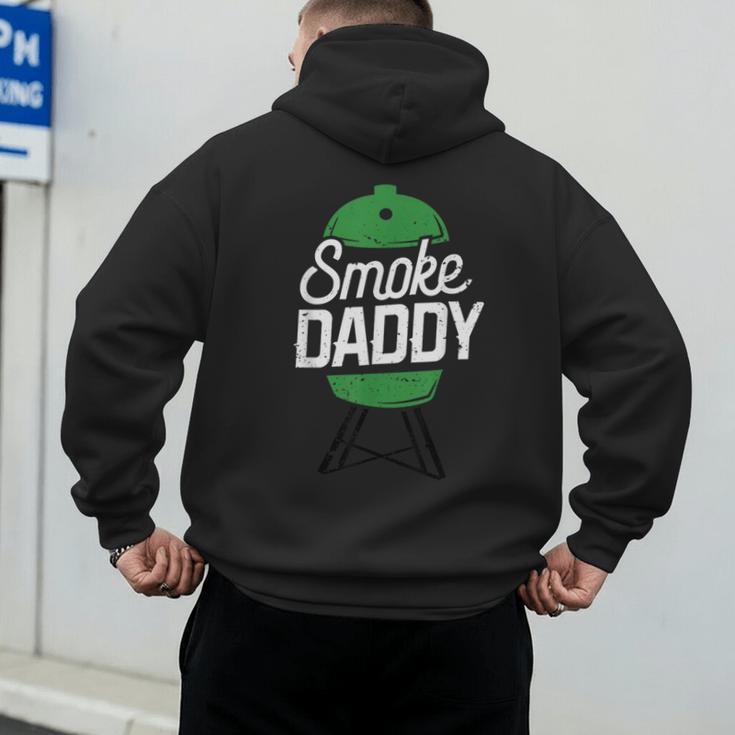 Smoke Daddy Green Egg Pitmaster Dad Tshirt BBQ Grill Men's Hoodie Back Print