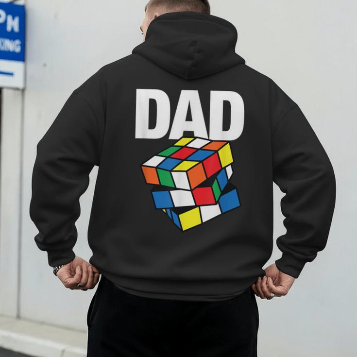 Speed Cubing Dad Puzzle Cuber Cube Kids Men's Hoodie Back Print Speed Cubing Dad Puzzle Cuber Cube Kids Men's Hoodie Back Print