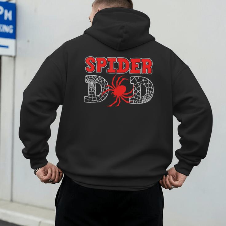 Spider Dad Spidey Birthday Family Matching Kid Daddy Spiders Men's Hoodie Back Print