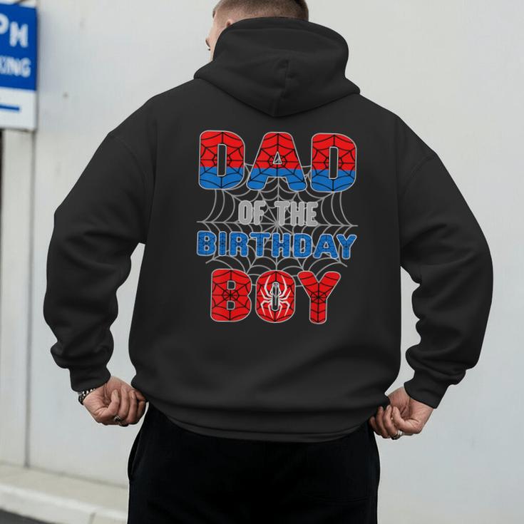 Spider Web Birthday Party Dad Of The Birthday Boy Men's Hoodie Back Print Spider Web Birthday Party Dad Of The Birthday Boy Men's Hoodie Back Print