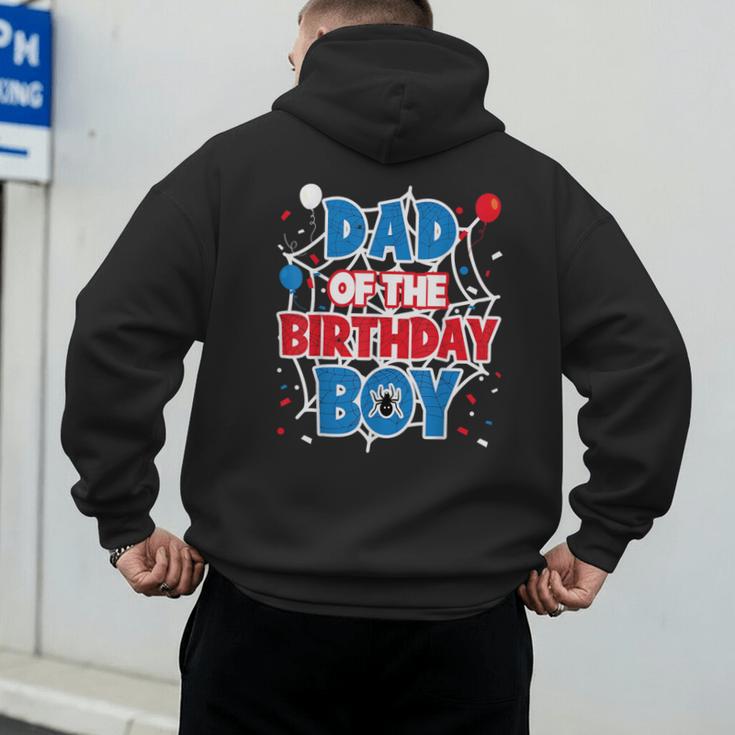Spider Web Dad Of The Birthday Boy Men's Hoodie Back Print