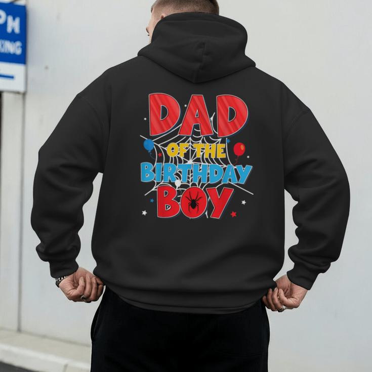 Spider Web Family Matching Dad Of The Birthday Boy Men's Hoodie Back Print