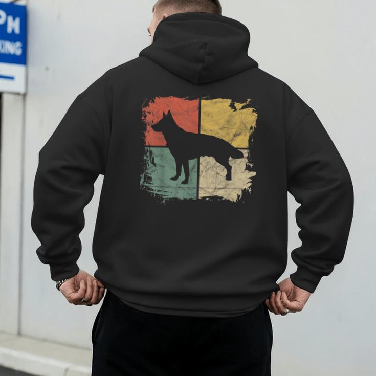 Square Retro German Shepherd Owner Dog Shepard Dad Mom Men's Hoodie Back Print Square Retro German Shepherd Owner Dog Shepard Dad Mom Men's Hoodie Back Print