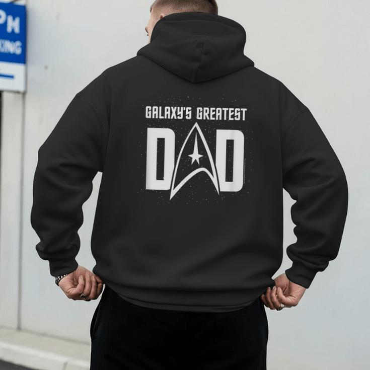 Star Trek Father's Day Galaxy's Greatest Dad Badge Men's Hoodie Back Print