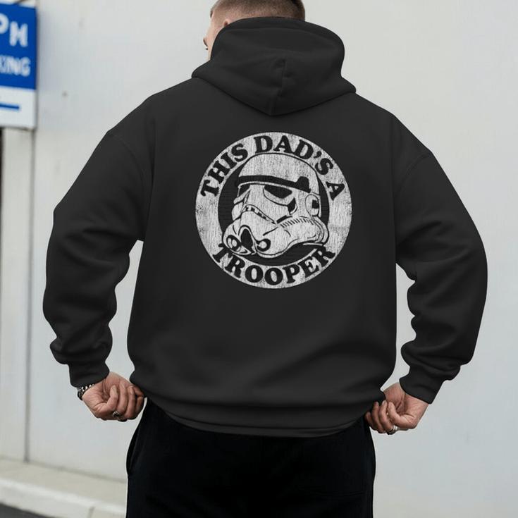 Star Wars Father's Day Stormtrooper This Dad Is A Trooper Circle Men's Hoodie Back Print