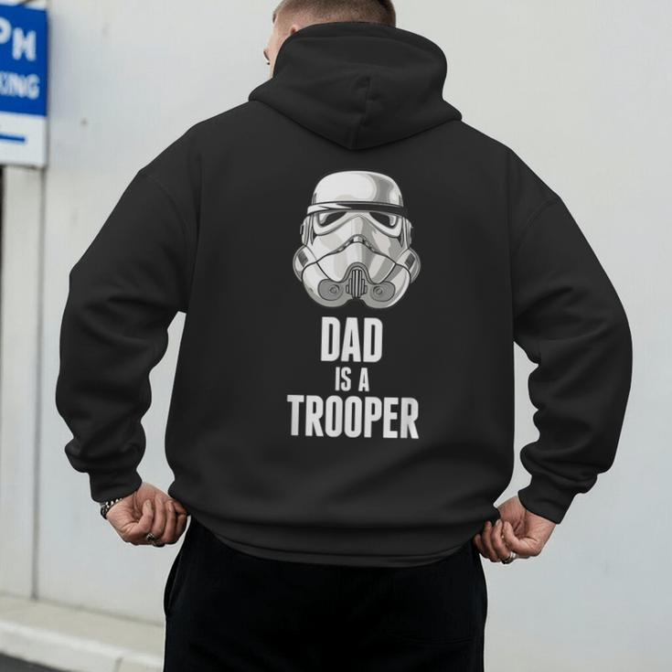 Star Wars Father's Day Stormtrooper Dad Is A Trooper Vintage Men's Hoodie Back Print