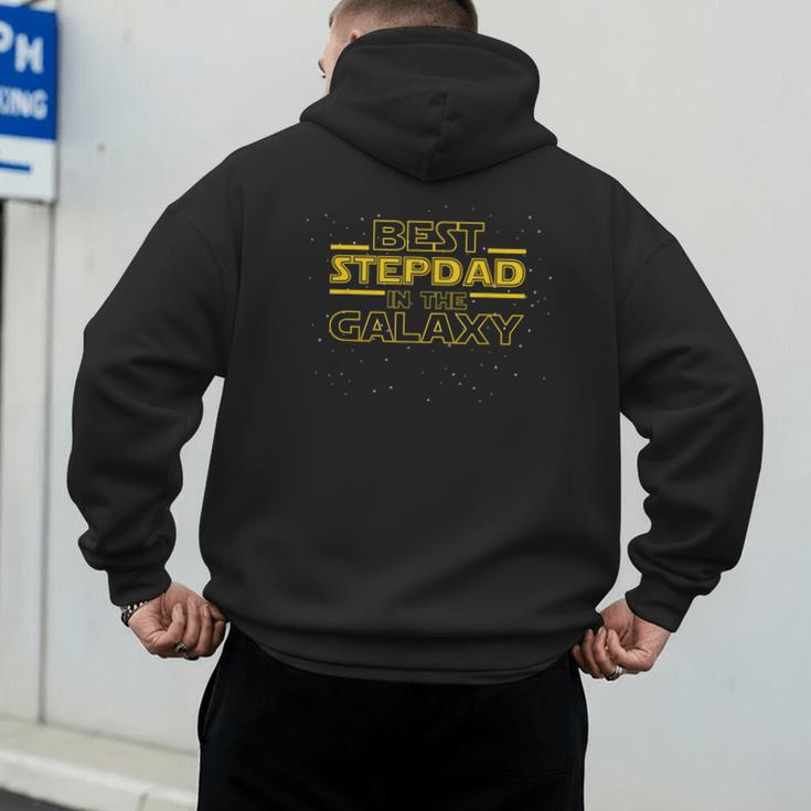 Step Dad Shirt For Stepdad Best Stepdad In The Galaxy Men's Hoodie Back Print
