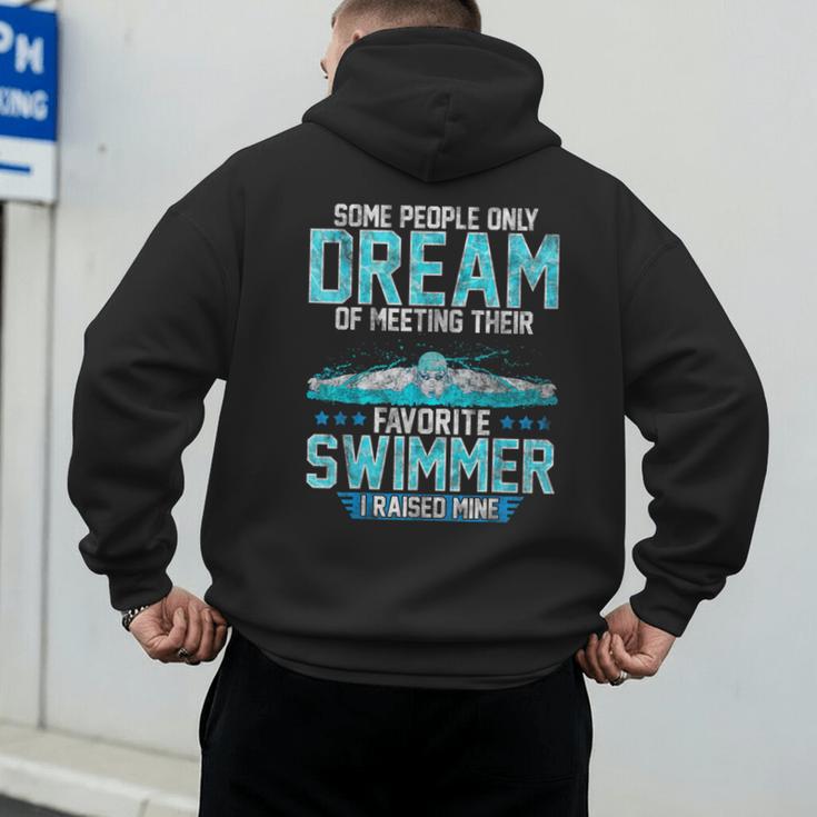 Swimming Parent Swimmer Mom Dad My Favorite Swim Meet Men's Hoodie Back Print Swimming Parent Swimmer Mom Dad My Favorite Swim Meet Men's Hoodie Back Print