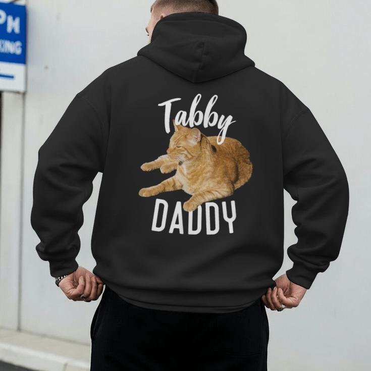 Tabby Daddy Cat Lover Saying Graphic Men's Hoodie Back Print
