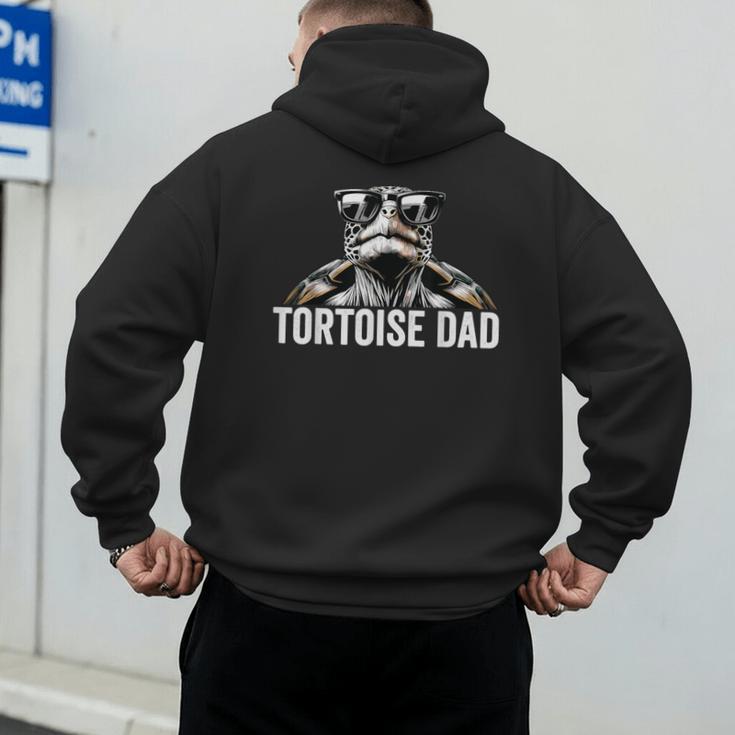 Tortoise Dad Tortoise With Sunglasses Vintage Tortoise Dad Men's Hoodie Back Print