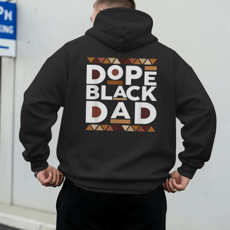 History Month Family Matching Melanin Dope Black Dad Men's Hoodie Back Print