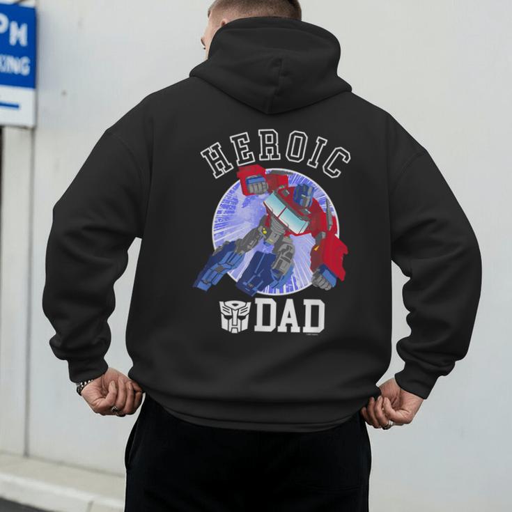 Transformers Father's Day Optimus Prime Heroic Dad Vintage Men's Hoodie Back Print