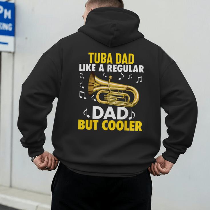 Tuba Player Men Dad Grandpa Marching Band Brass Tubist Men's Hoodie Back Print