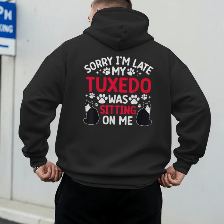 Tuxedo Cat Owner Tuxedo Cat Dad Tuxedo Cat Mom Men's Hoodie Back Print