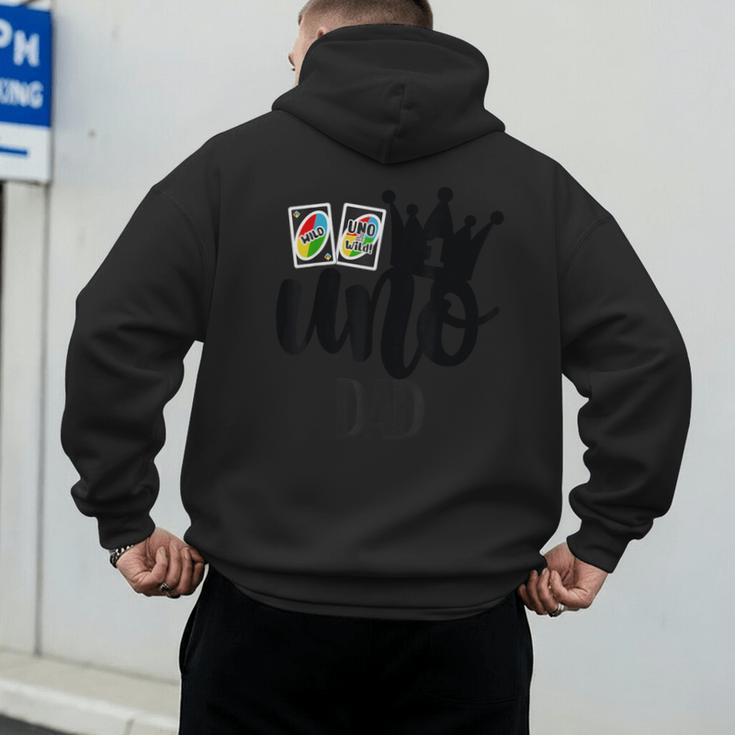 Uno 1st Birthday Dad Men's Hoodie Back Print Uno 1st Birthday Dad Men's Hoodie Back Print