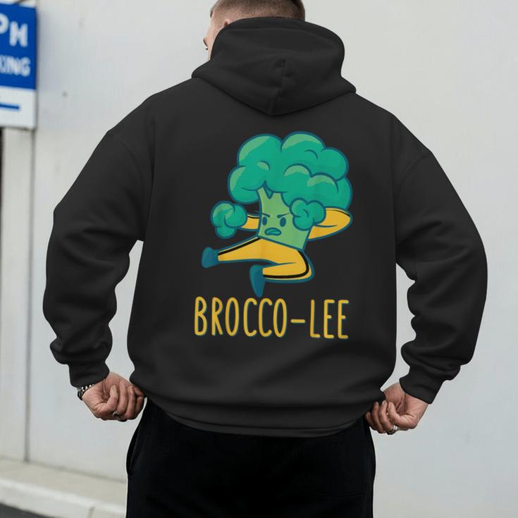 Vegetable Word Game Dad Joke Brocco-Lee Broccoli Men's Hoodie Back Print