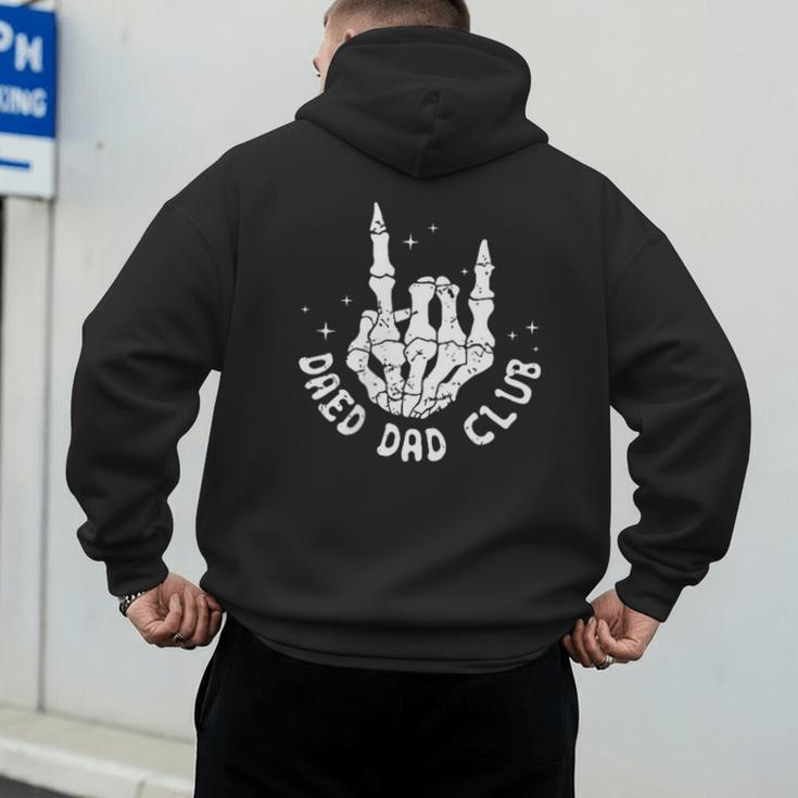Vintage Dead Dad Club Matching 2 Sides Fathers Day Men's Hoodie Back Print