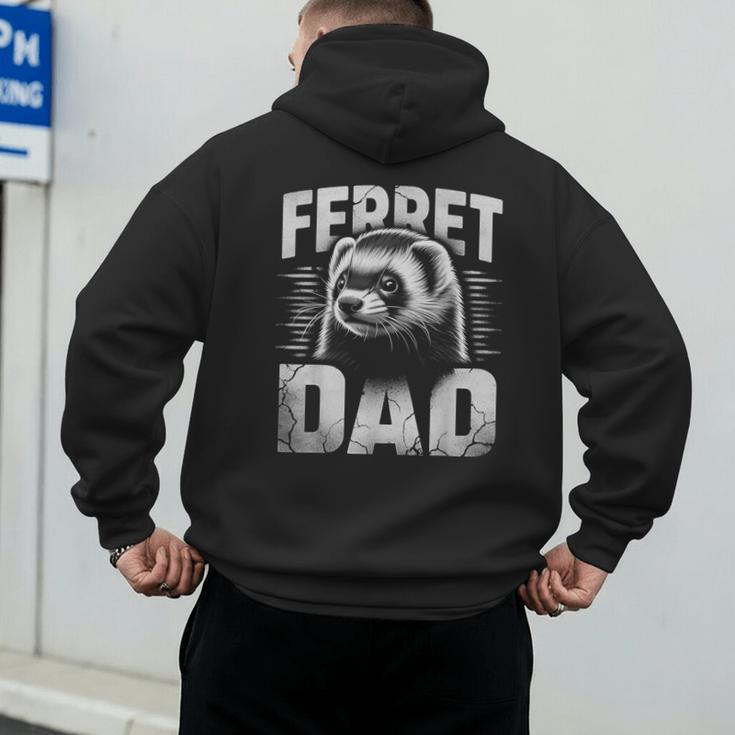 Vintage Ferret Dad Ultimate Pet Lover Ferret Owner Men's Hoodie Back Print