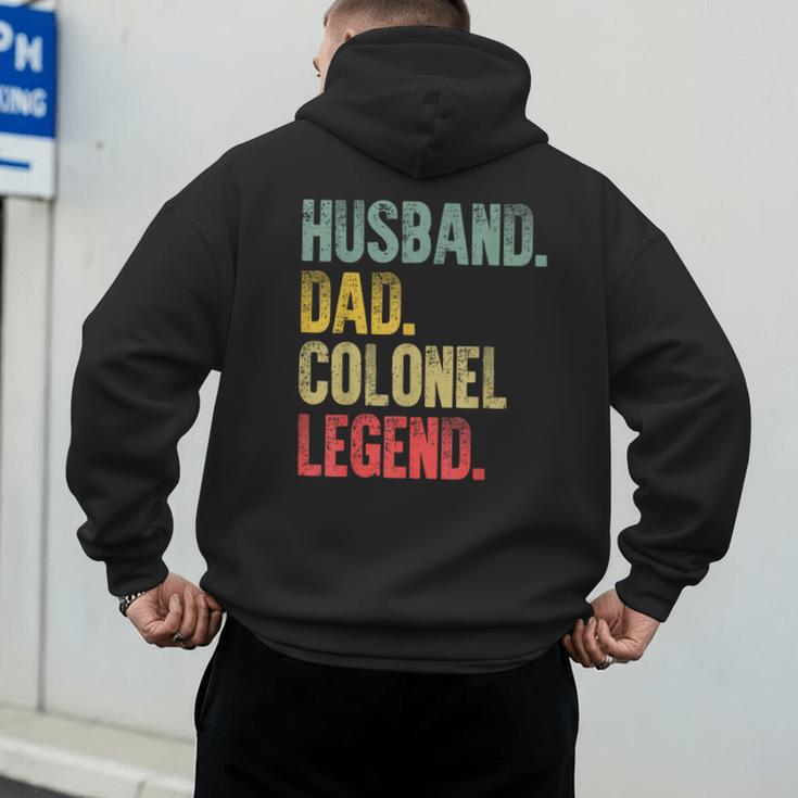 Vintage Husband Dad Colonel Legend Retro T-Shirt Men's Hoodie Back Print Vintage Husband Dad Colonel Legend Retro T-Shirt Men's Hoodie Back Print