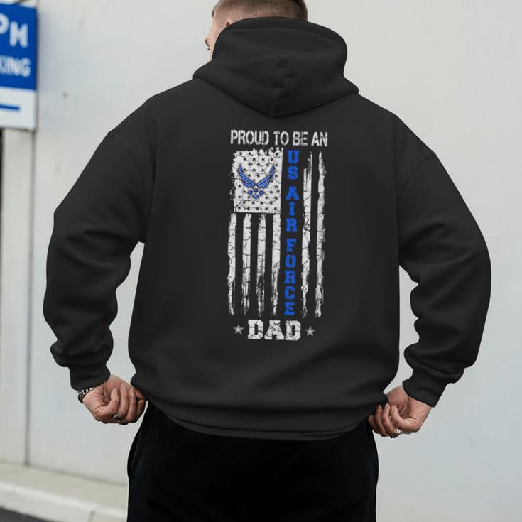 Vintage USA Flag Proud To Be An US Air Force Dad Men's Hoodie Back Print Vintage USA Flag Proud To Be An US Air Force Dad Men's Hoodie Back Print