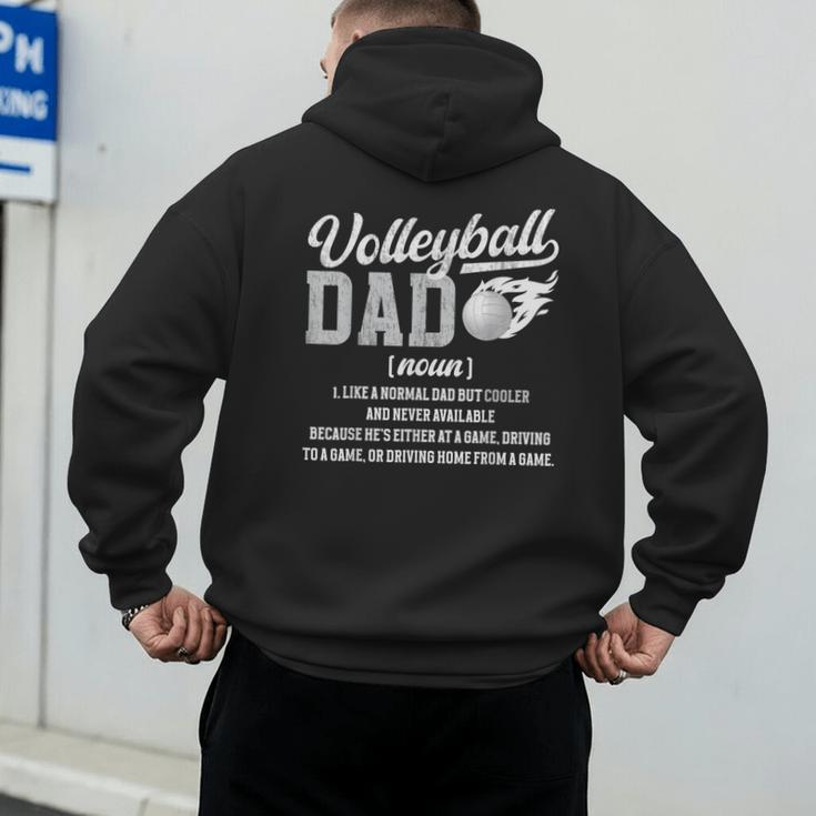 Volleyball Dad Definition Dad Of A Volleyball Player Father Men's Hoodie Back Print Volleyball Dad Definition Dad Of A Volleyball Player Father Men's Hoodie Back Print