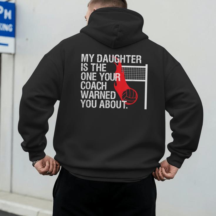 Volleyball Mom Dad Parent Shirt Daughter Player Men's Hoodie Back Print