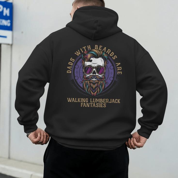 Walking Lumberjack Fantasies Dads With Beards Fantasy Art Men's Hoodie Back Print